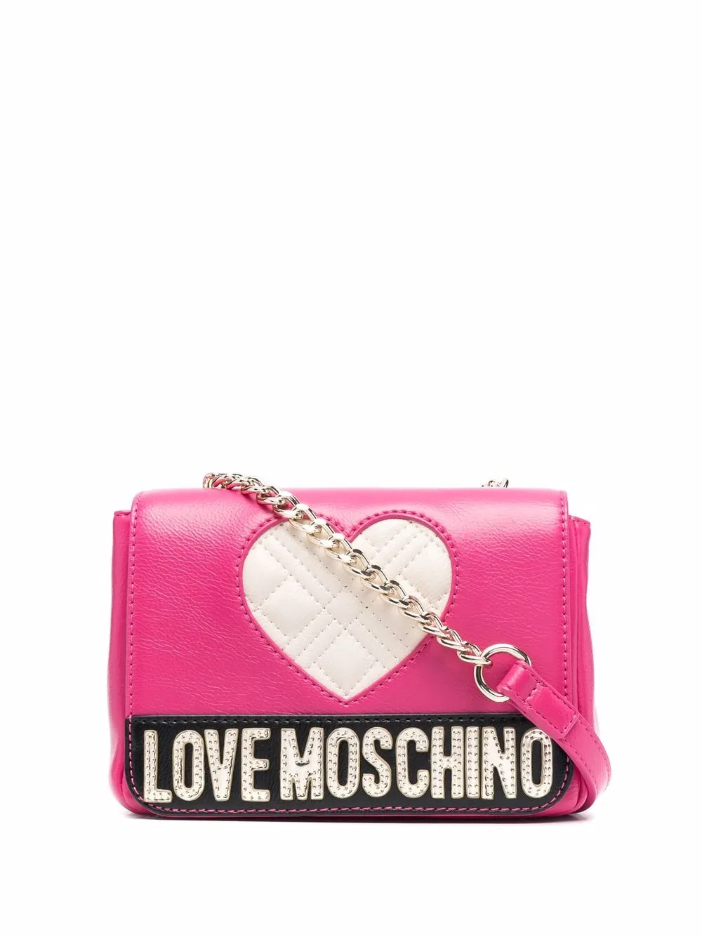 

Love Moschino Love Heart quilted crossbody bag - Pink