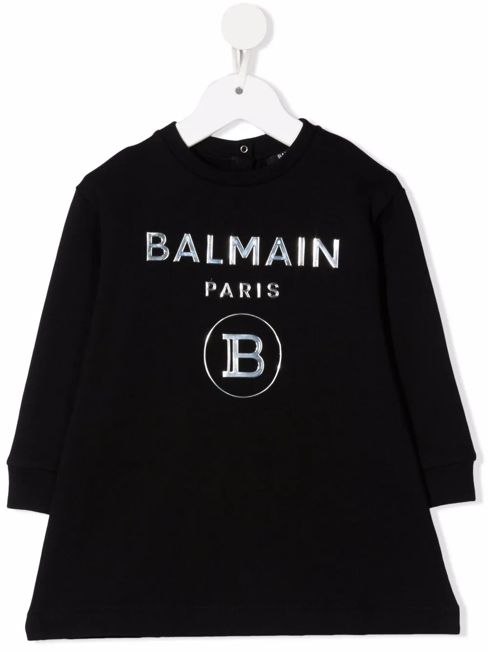 

Balmain Kids vestido con logo estampado - Negro