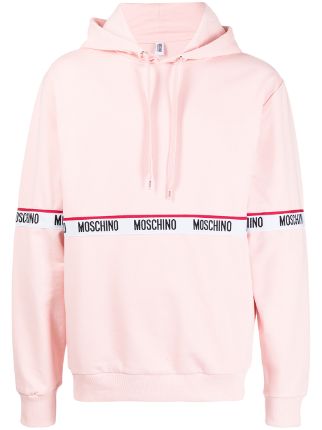 Moschino logo tape Hoodie Farfetch