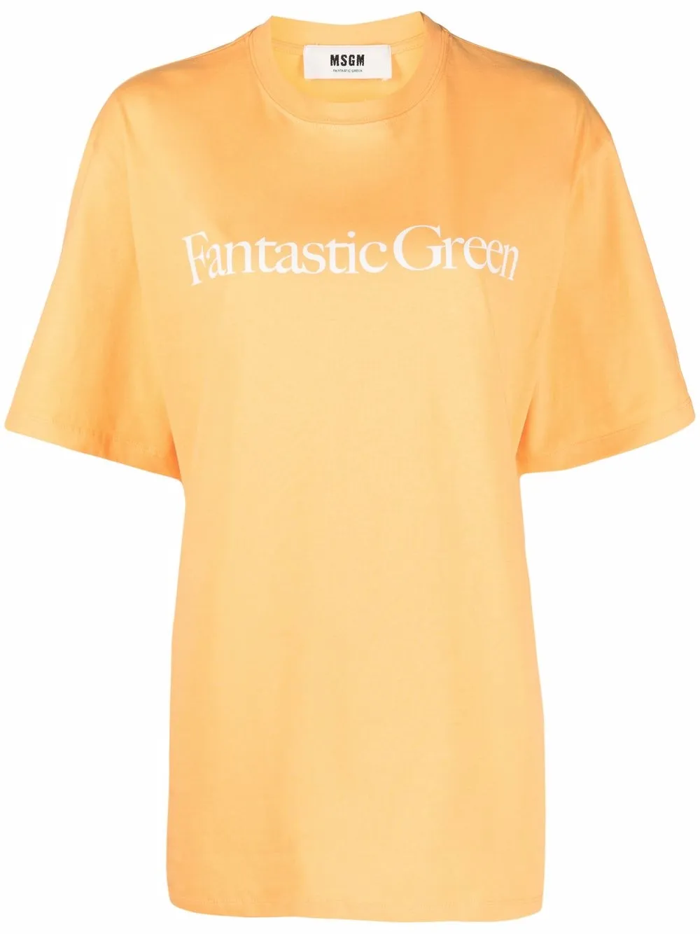 

MSGM playera con estampado Fantastic Green - Naranja