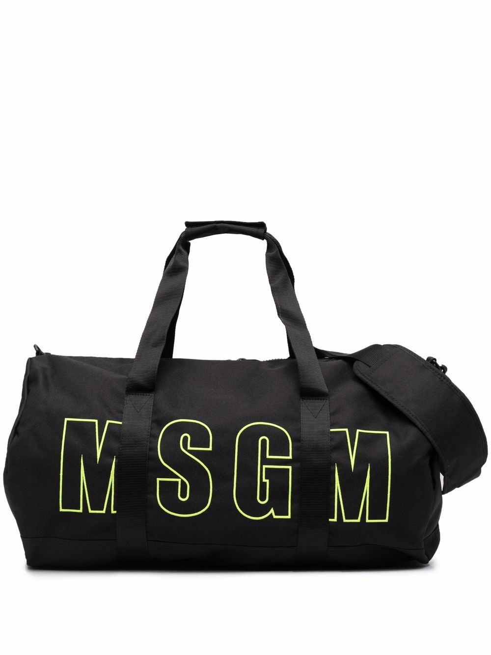 

MSGM bolsa de viaje con logo estampado - Negro