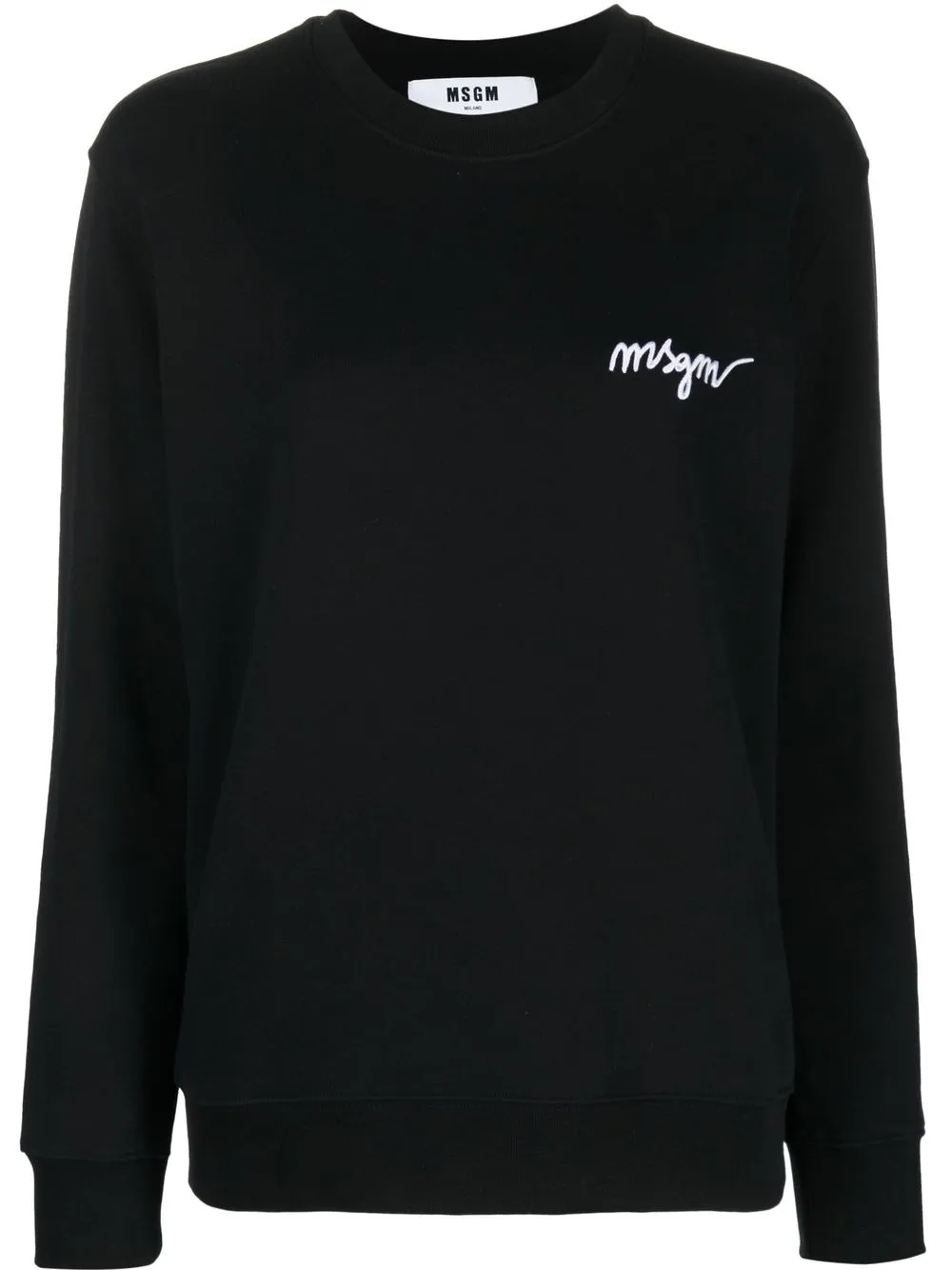 

MSGM logo-print cotton sweatshirt - Black