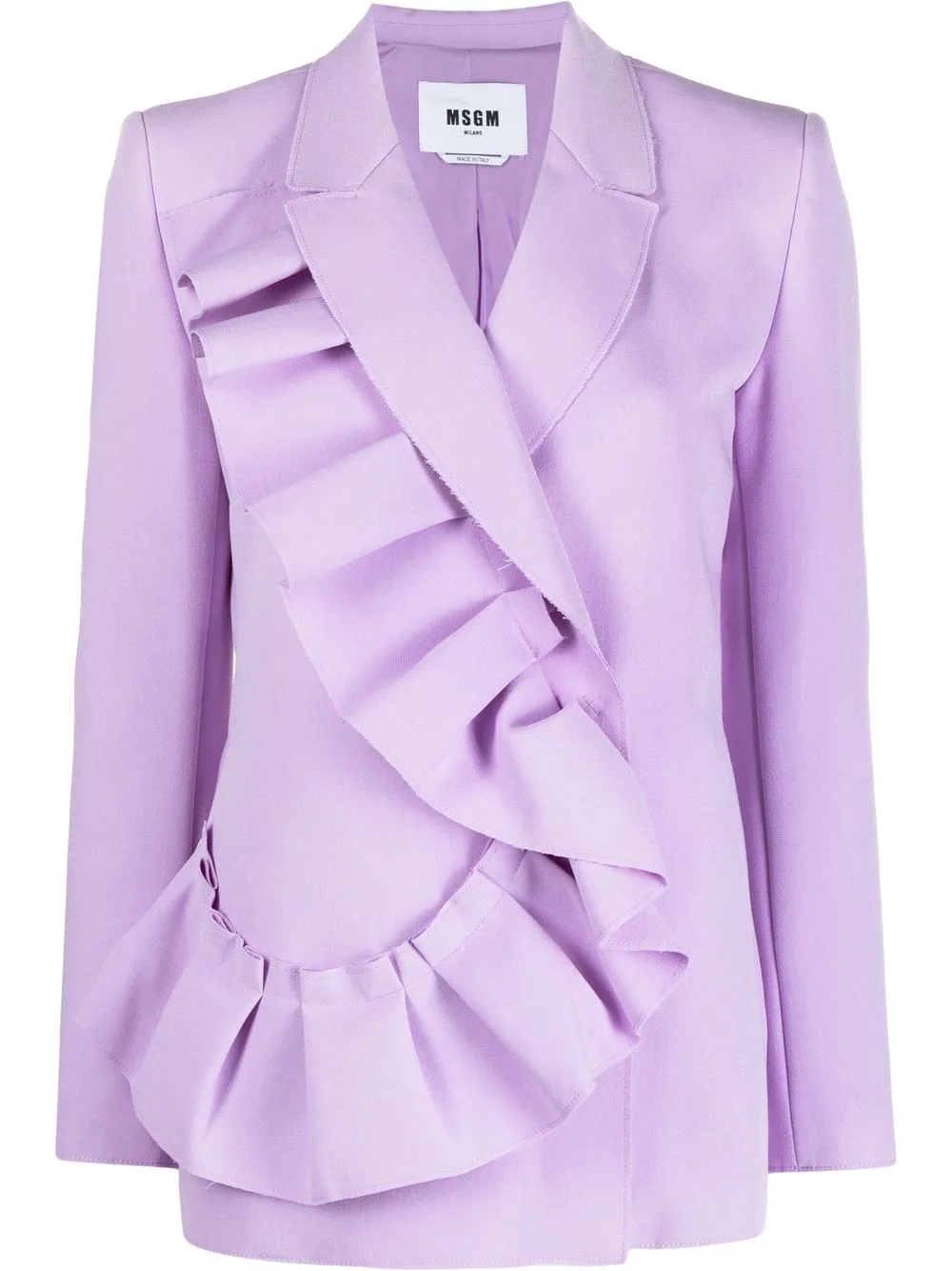 

MSGM blazer con detalle de volantes - Morado