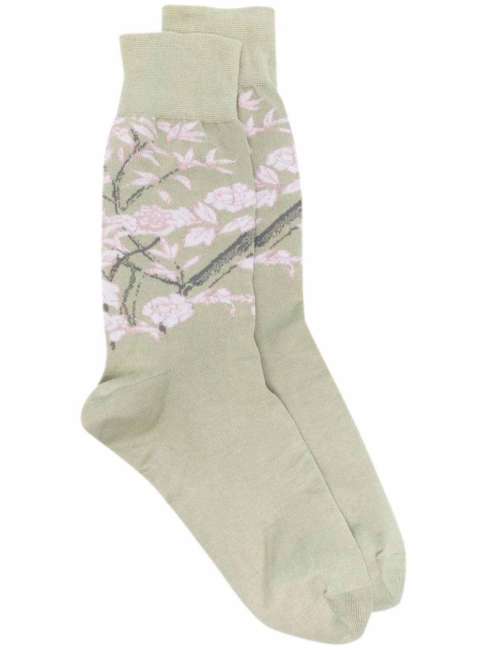 

Thom Browne floral-pattern socks - Green