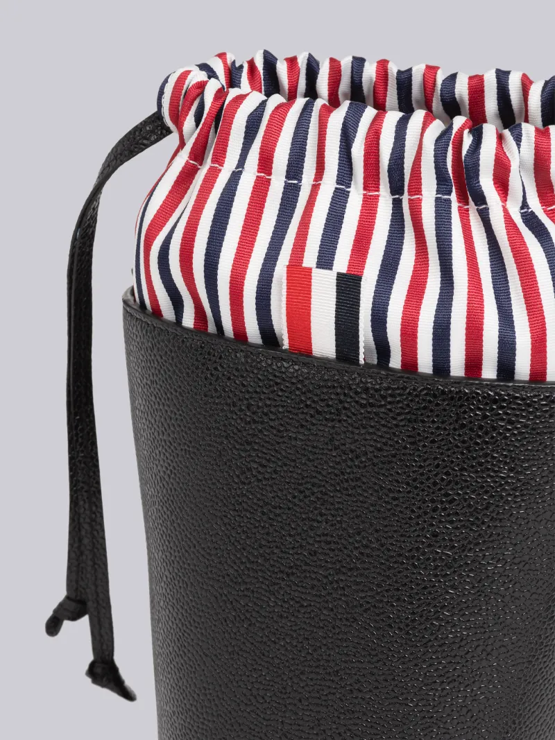 Pebble Grain Leather Mini Bucket Bag | Thom Browne Official