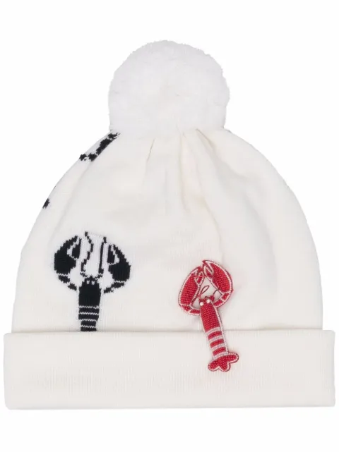 Thom Browne Lobster Icon 嵌花套头帽