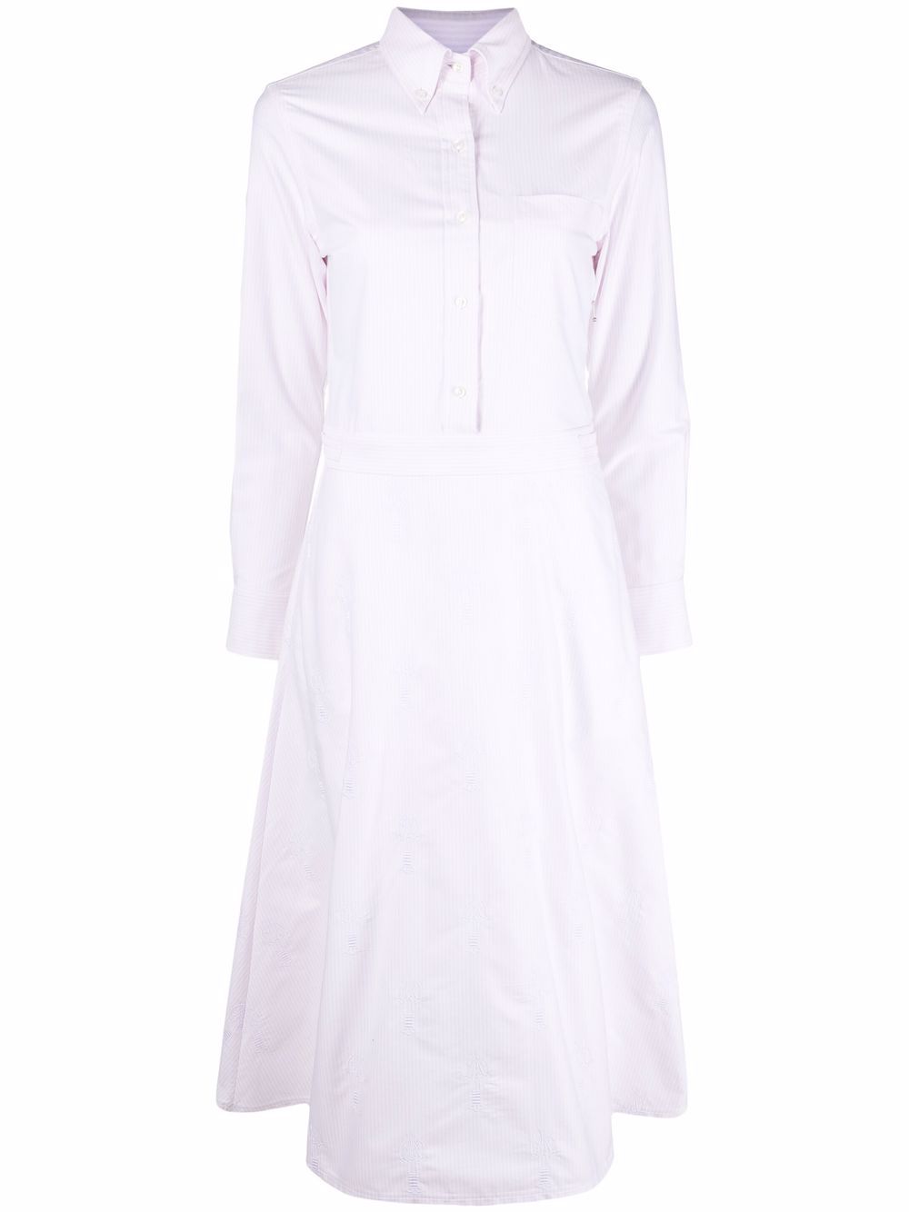 

Thom Browne lobster-embroidered cotton shirt dress - White