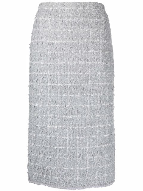 Thom Browne RWB-stripe tweed pencil skirt