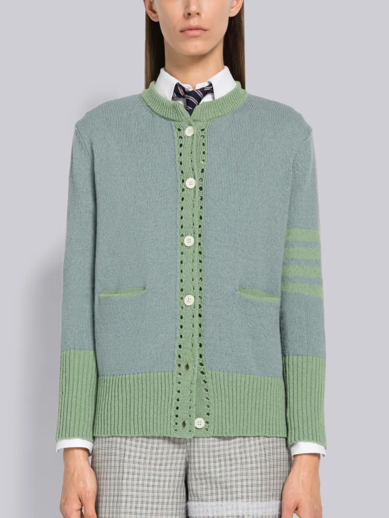 cream crew neck cardigan