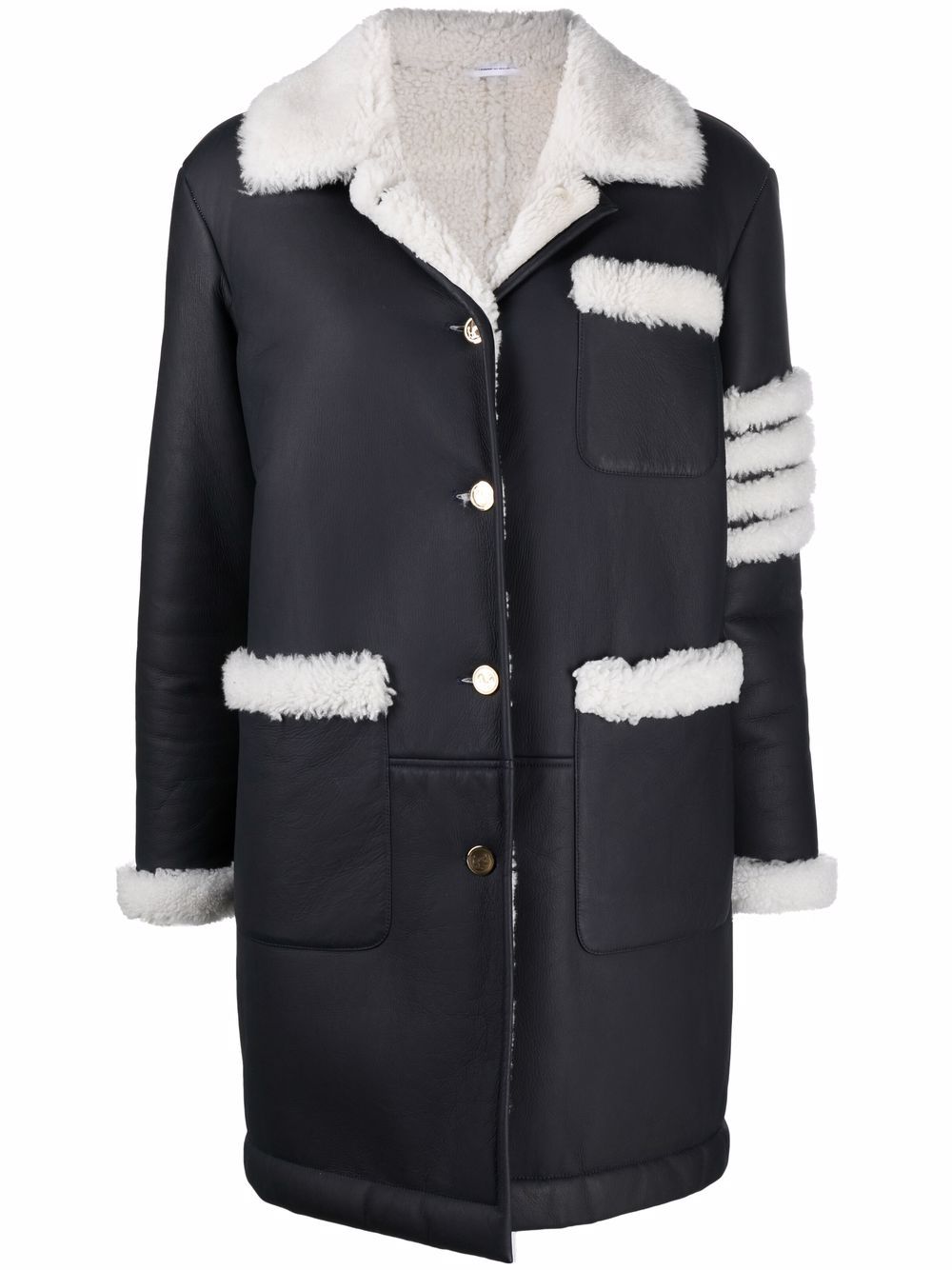 4-Bar sheepskin coat