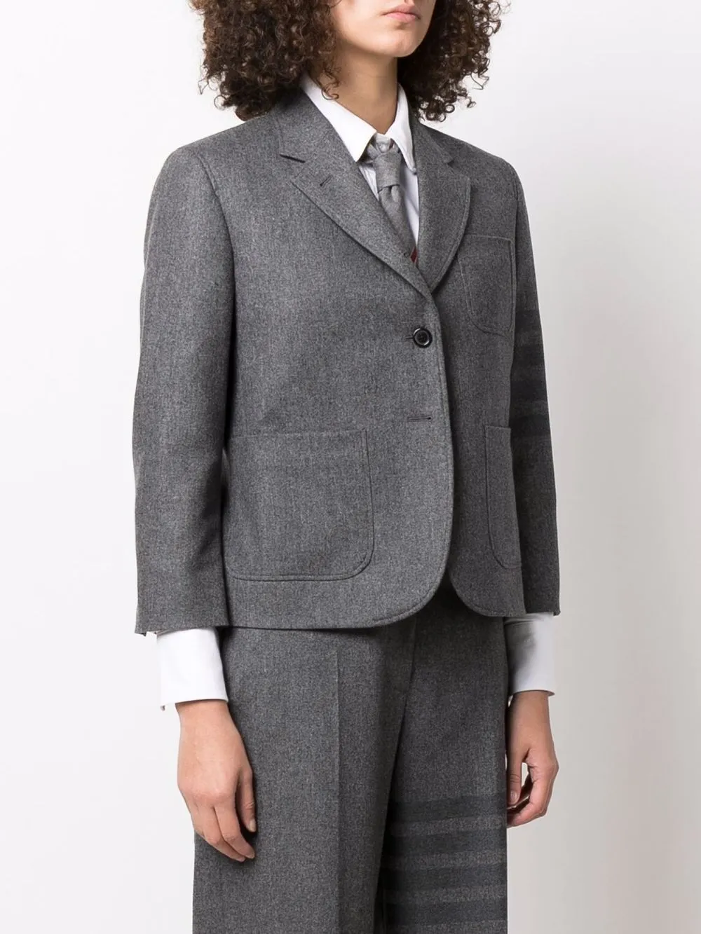  Thom Browne 4-bar Stripe Single-breasted Blazer - Grey 
