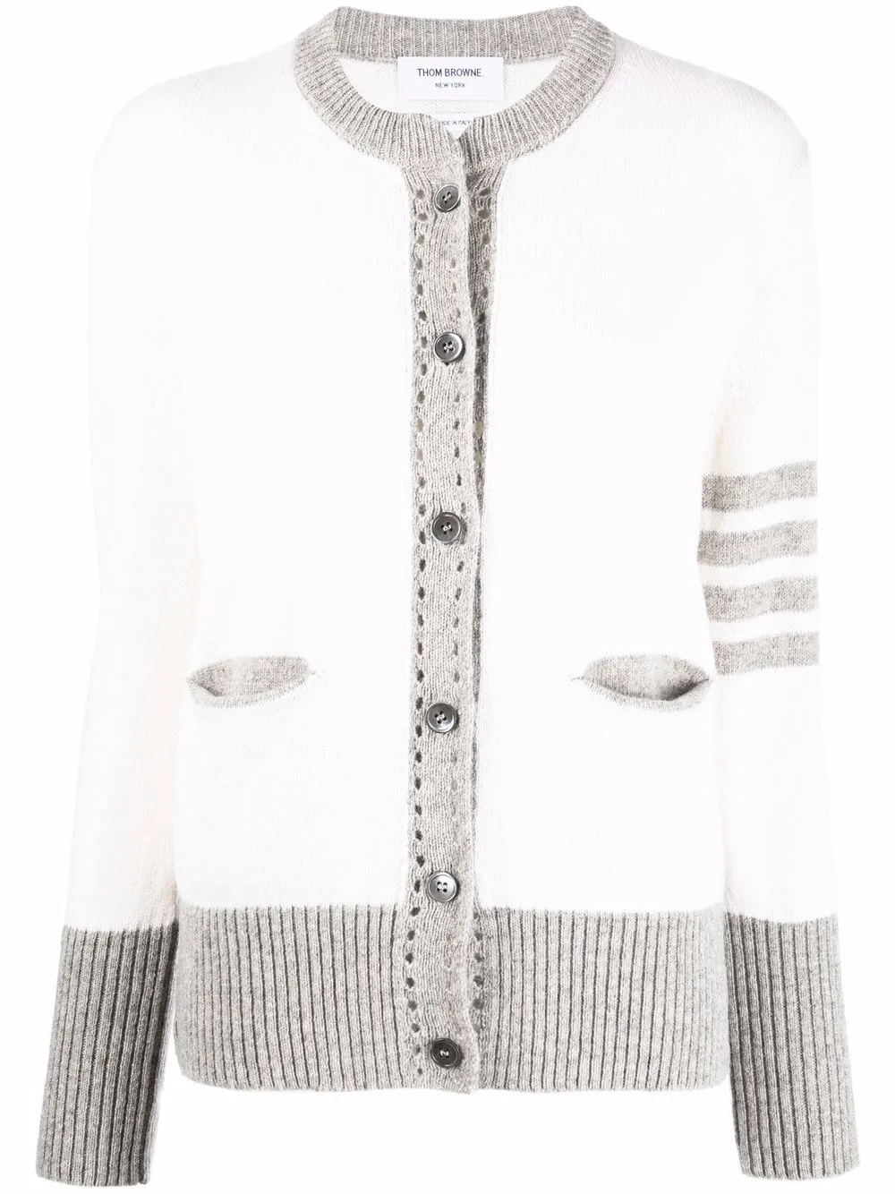 

Thom Browne 4-Bar wool cardigan - White