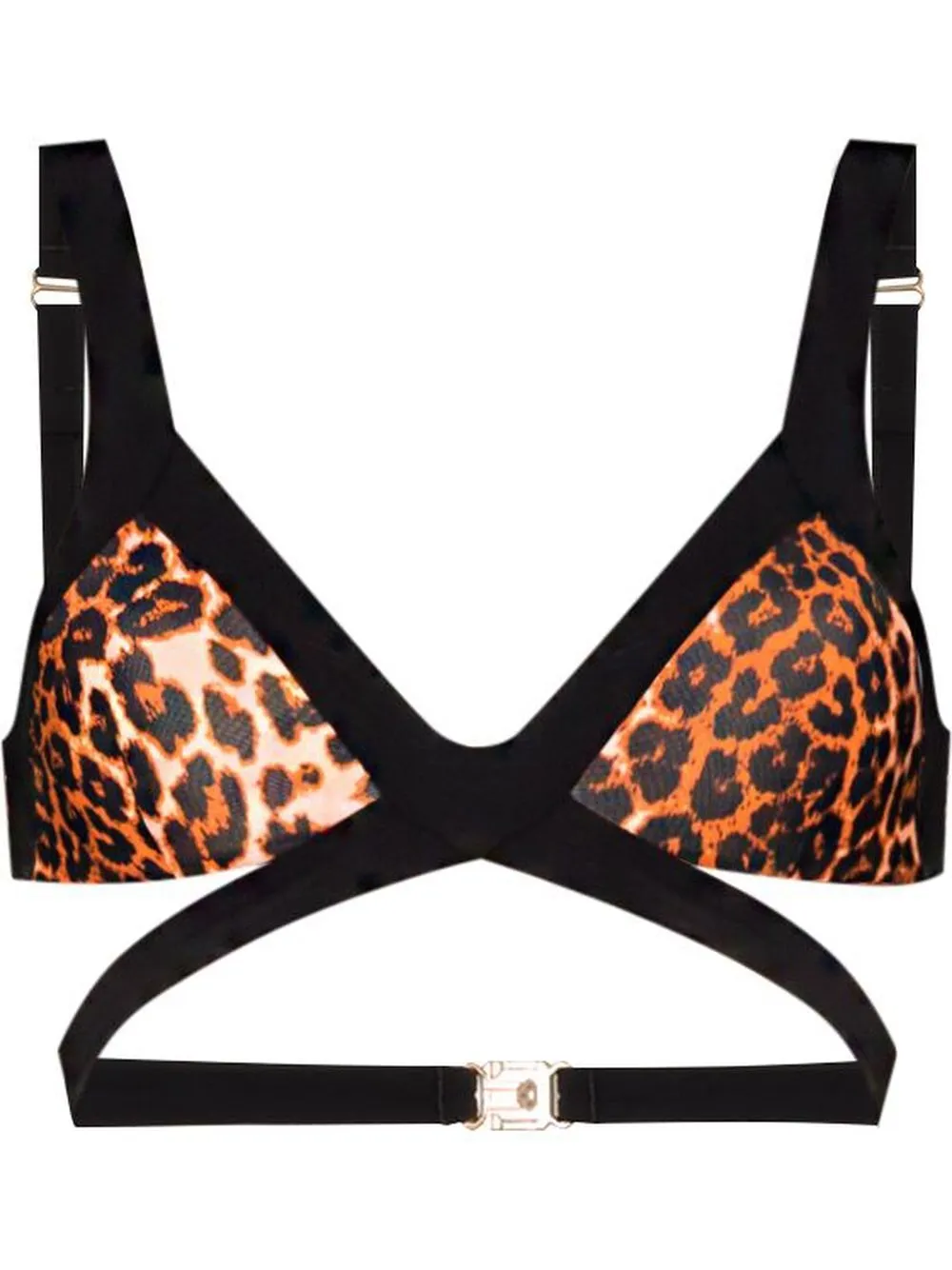 

Agent Provocateur top de bikini Mazzy con estampado de leopardo - Marrón