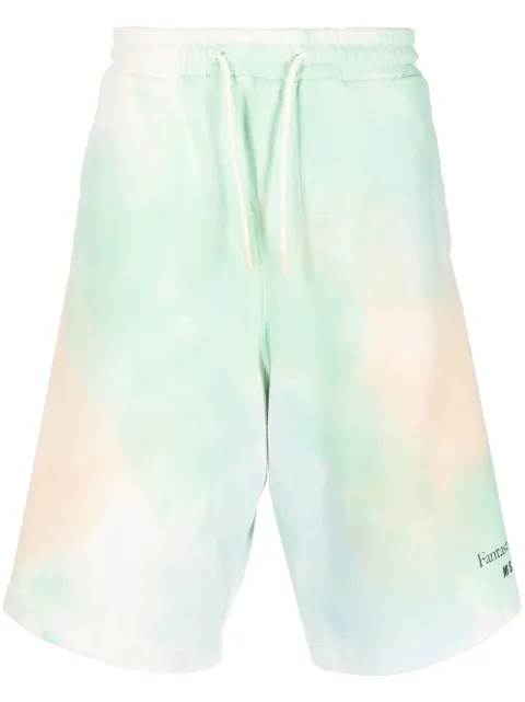 MSGM logo印花扎染短裤
