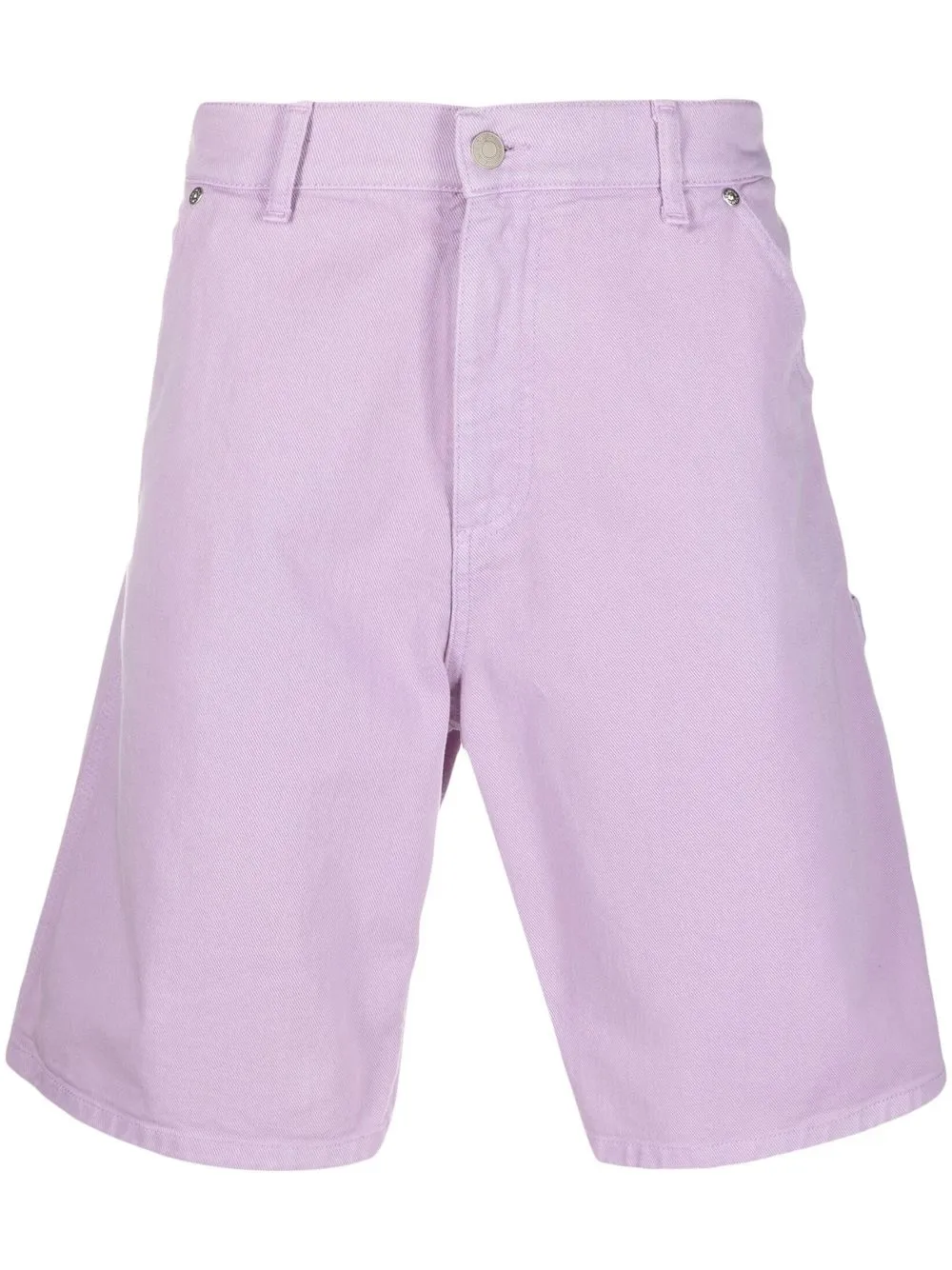 

MSGM logo-print denim shorts - Purple