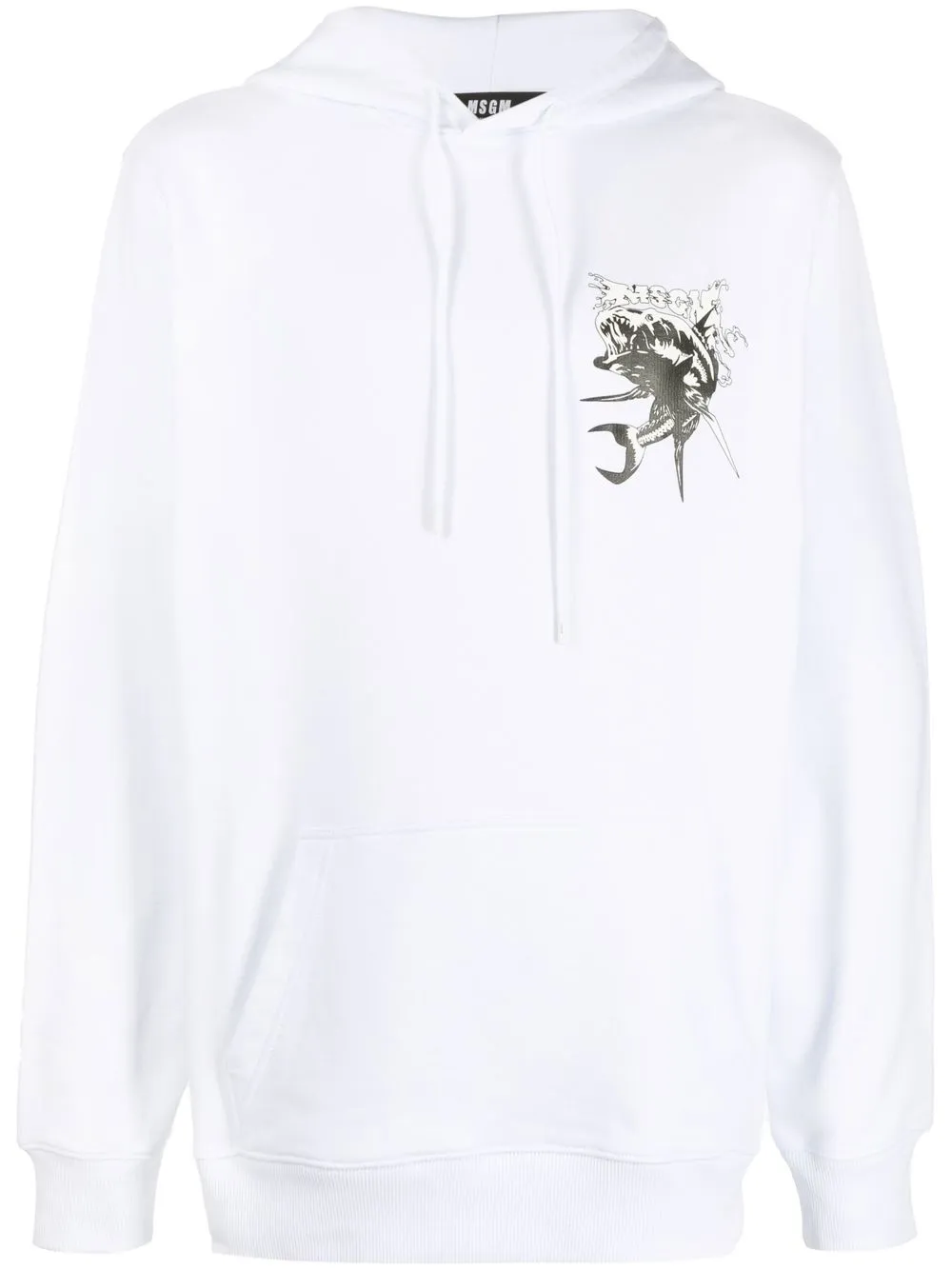 

MSGM hoodie con estampado gráfico - Blanco