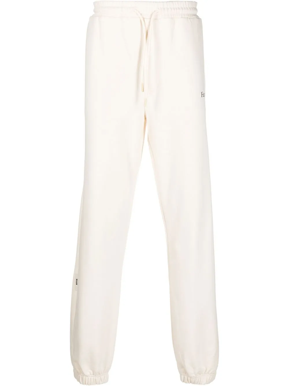 

MSGM slogan-print joggers - White