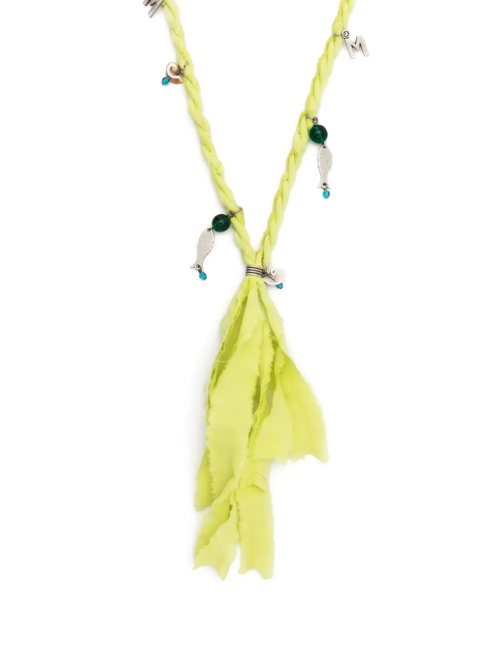 

MSGM braided-strap charm necklace - Green