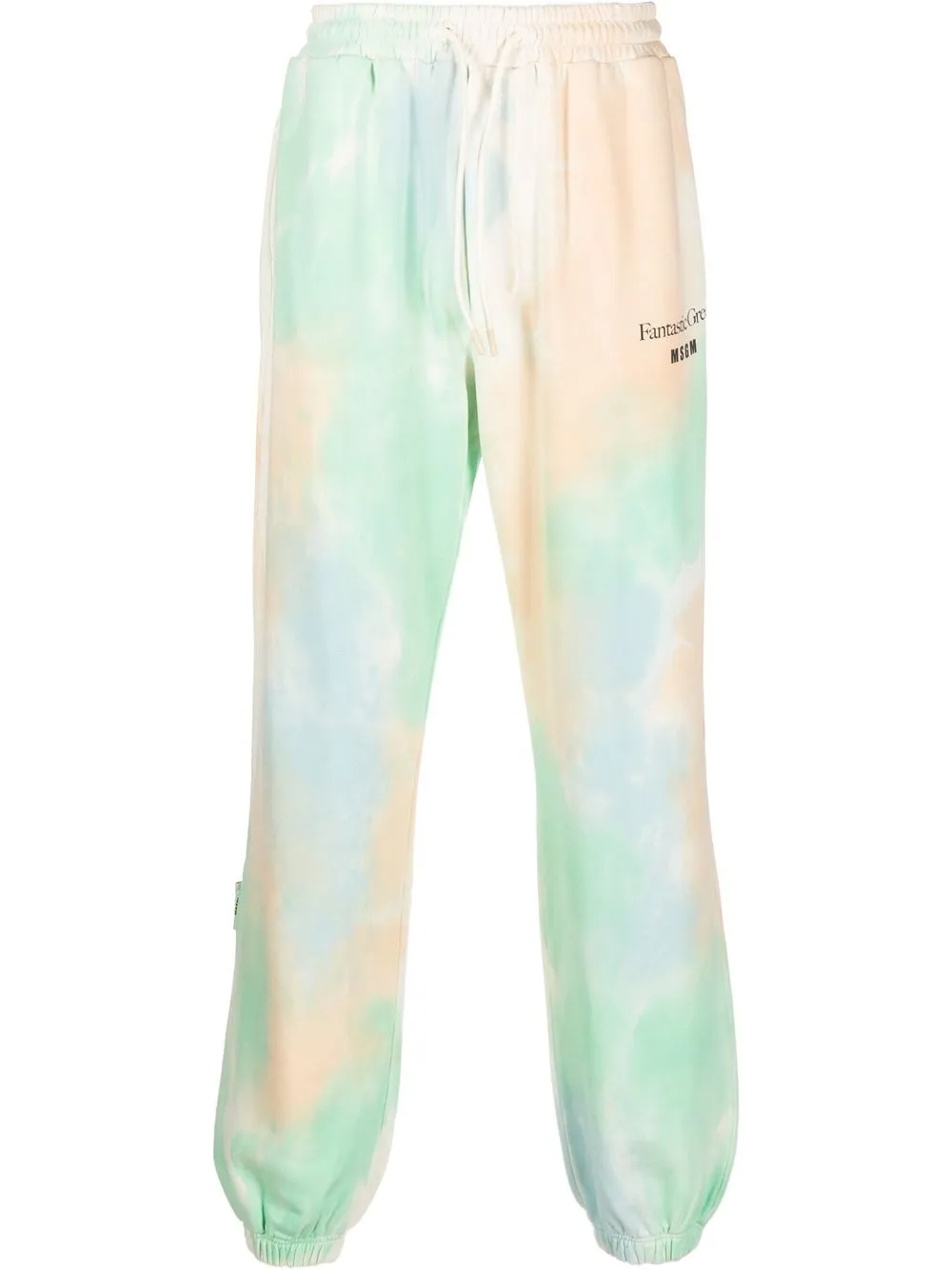 

MSGM pants con logo estampado tie dye - Azul