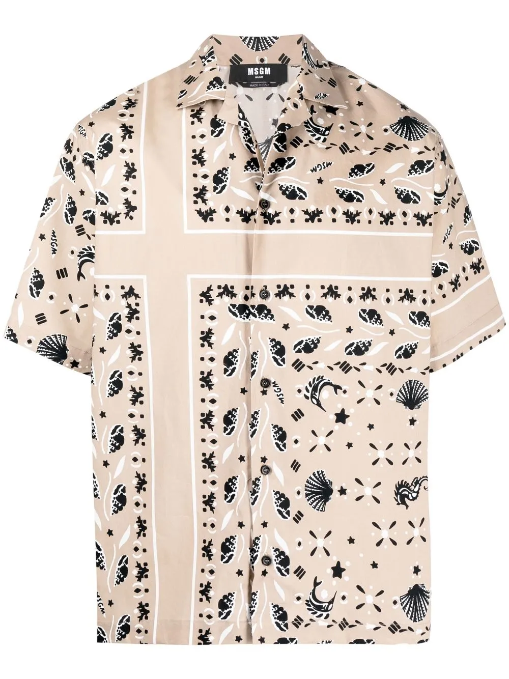 

MSGM camisa con conchas de mar estampadas - Neutro