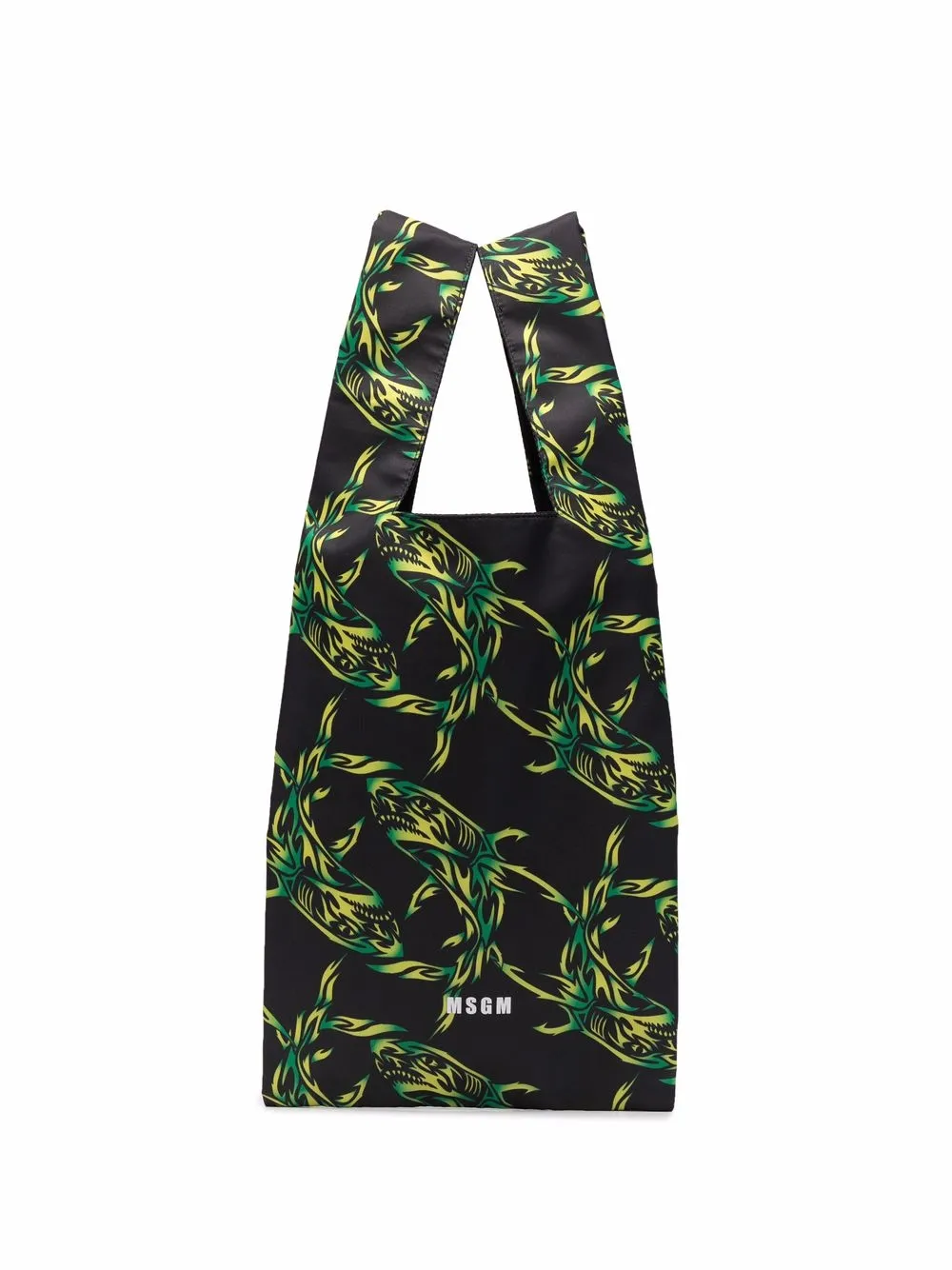 

MSGM tote con tiburones estampados - Negro