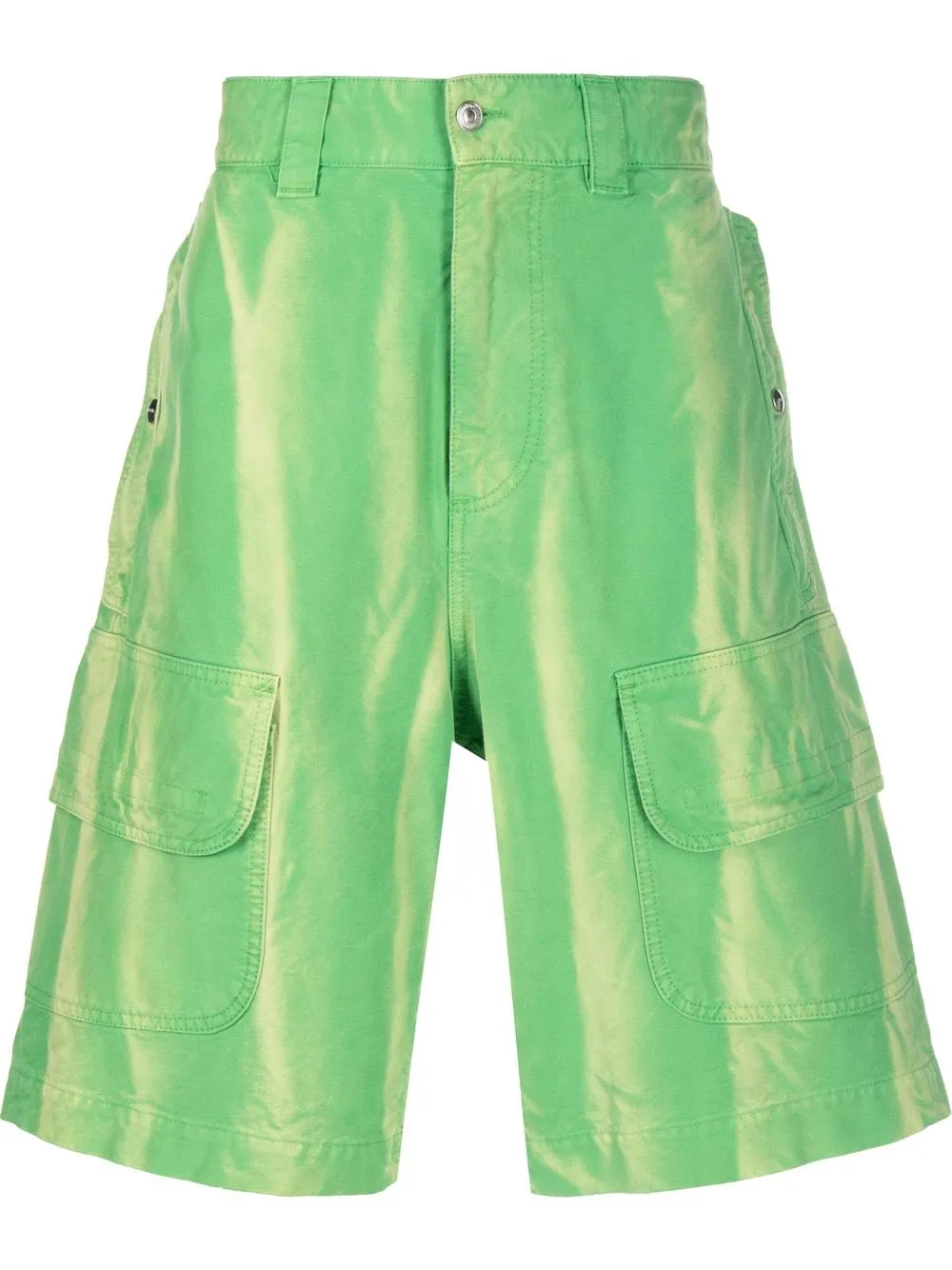 

MSGM bermudas cargo con rayas abstractas - Verde