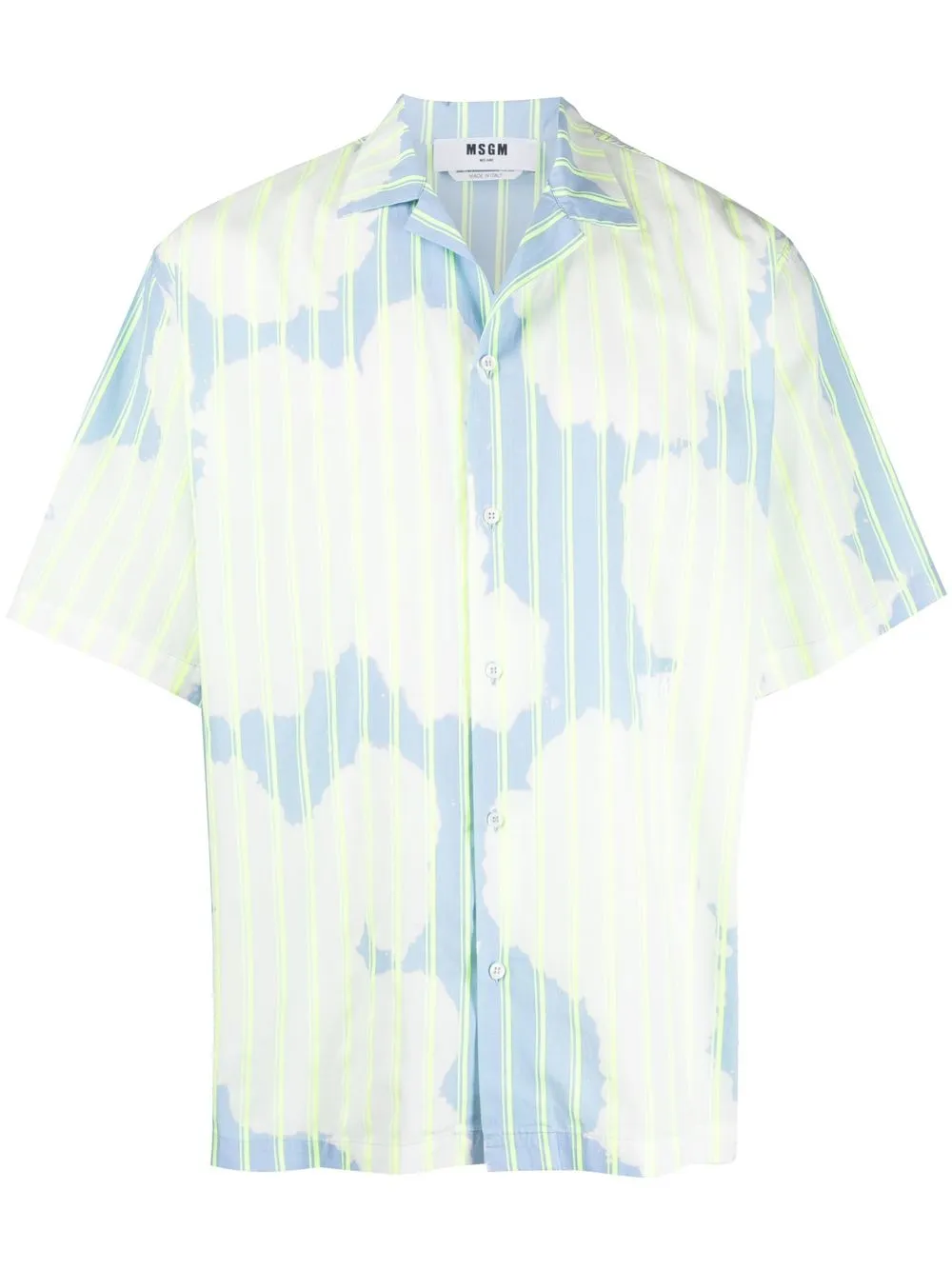 

MSGM camisa manga corta con rayas estampadas - Blanco