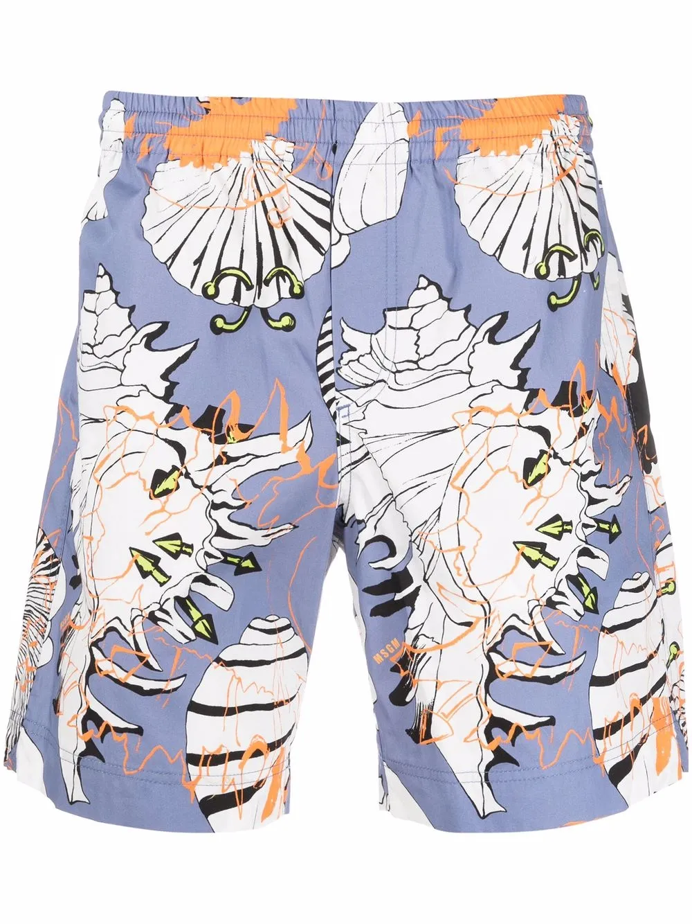 

MSGM shorts deportivos con estampado floral - Azul