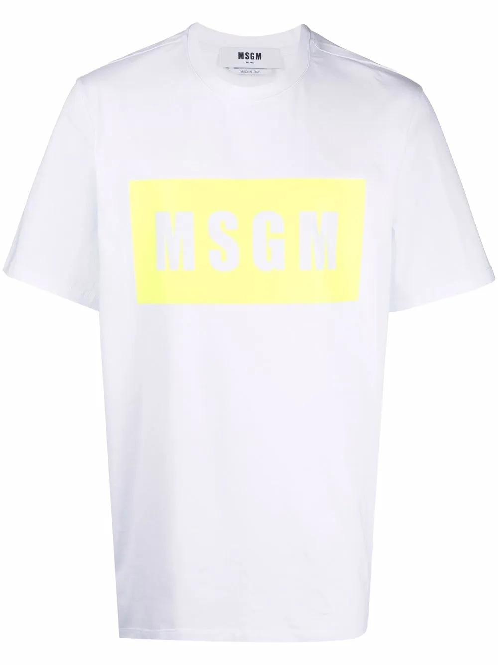 

MSGM playera con cuello redondo y logo - Blanco