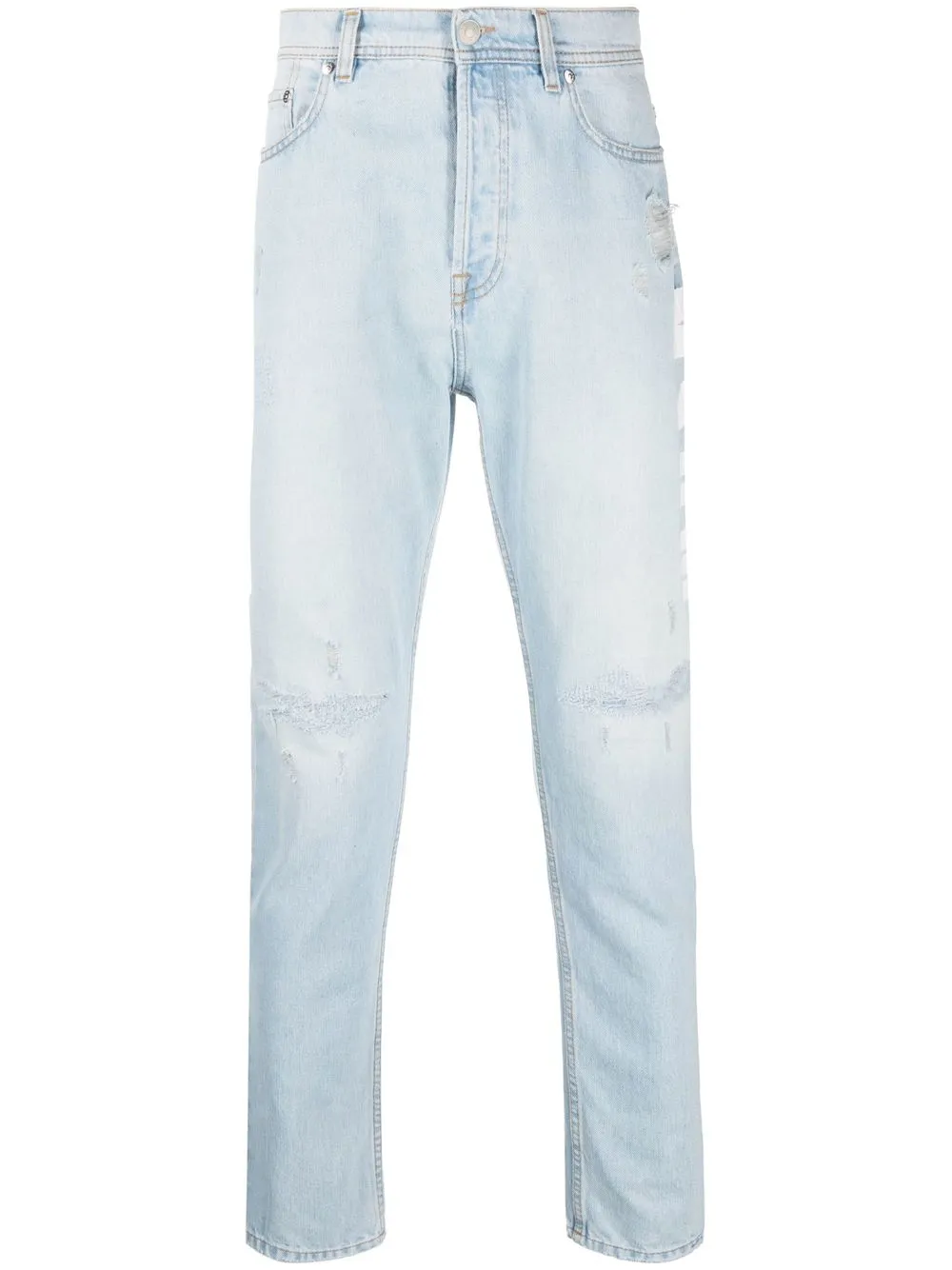 

MSGM jeans rectos con efecto lavado - Azul