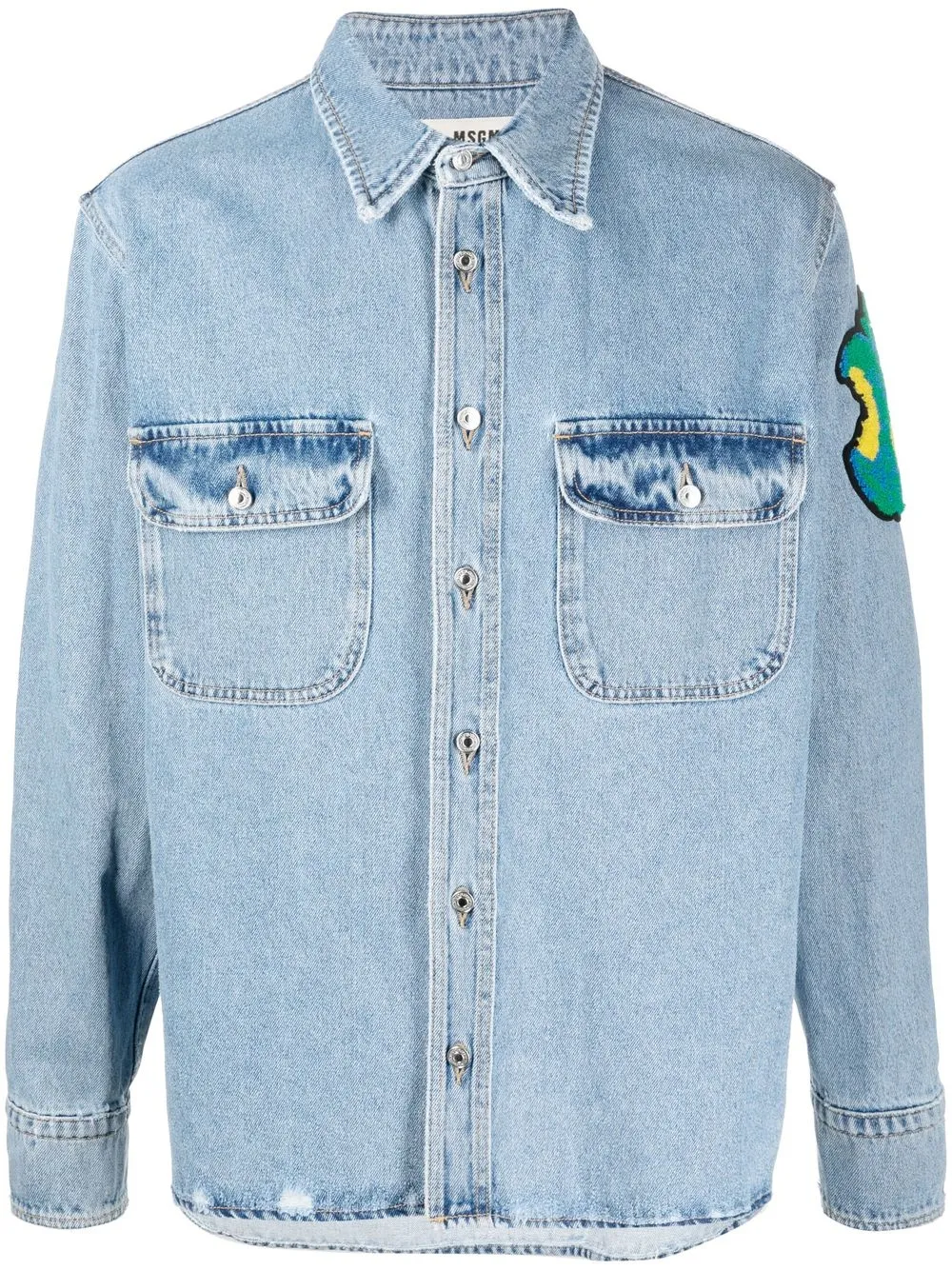 

MSGM camisa de mezclilla Fantastic Green - Azul