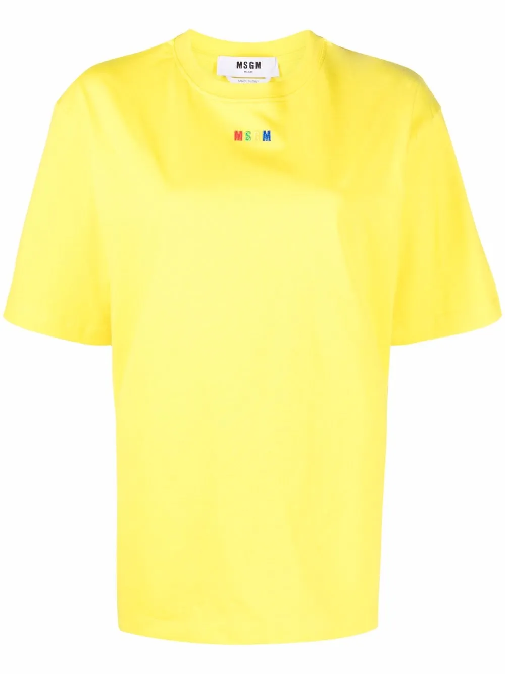 

MSGM embroidered logo T-shirt - Yellow