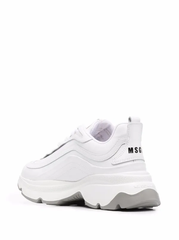 plain white chunky sneakers