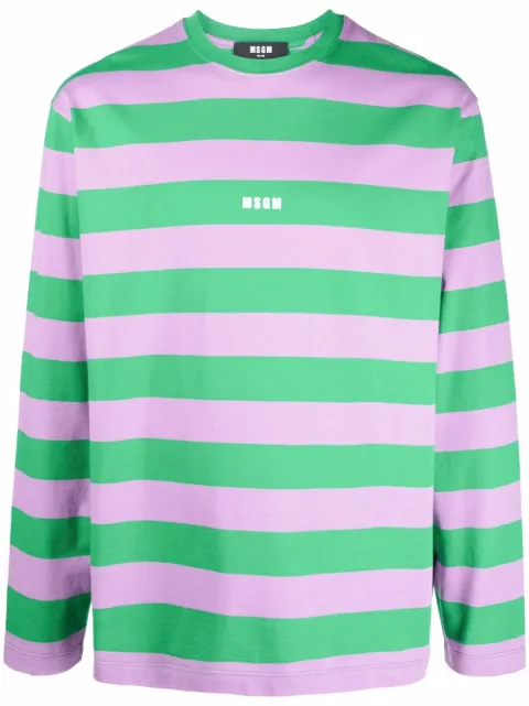 MSGM Striped long-sleeve T-shirt - Farfetch