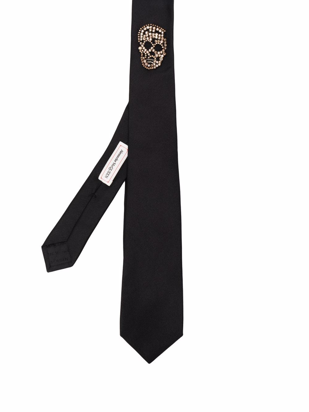 фото Alexander mcqueen шелковый галстук с декором skull