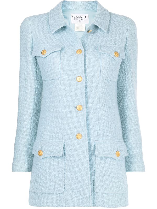 chanel blue coat