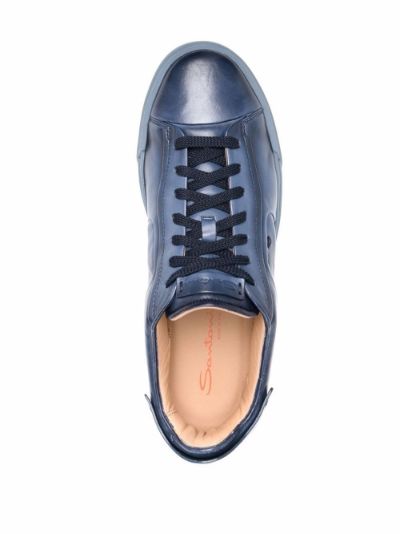 santoni leather sneakers