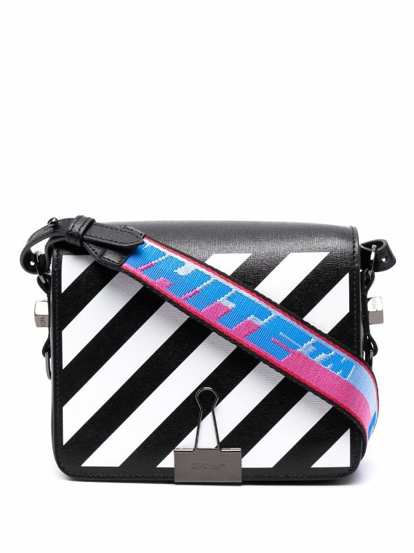 off white flap bag