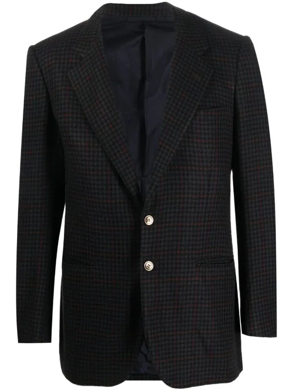 Houndstooth print blazer sales