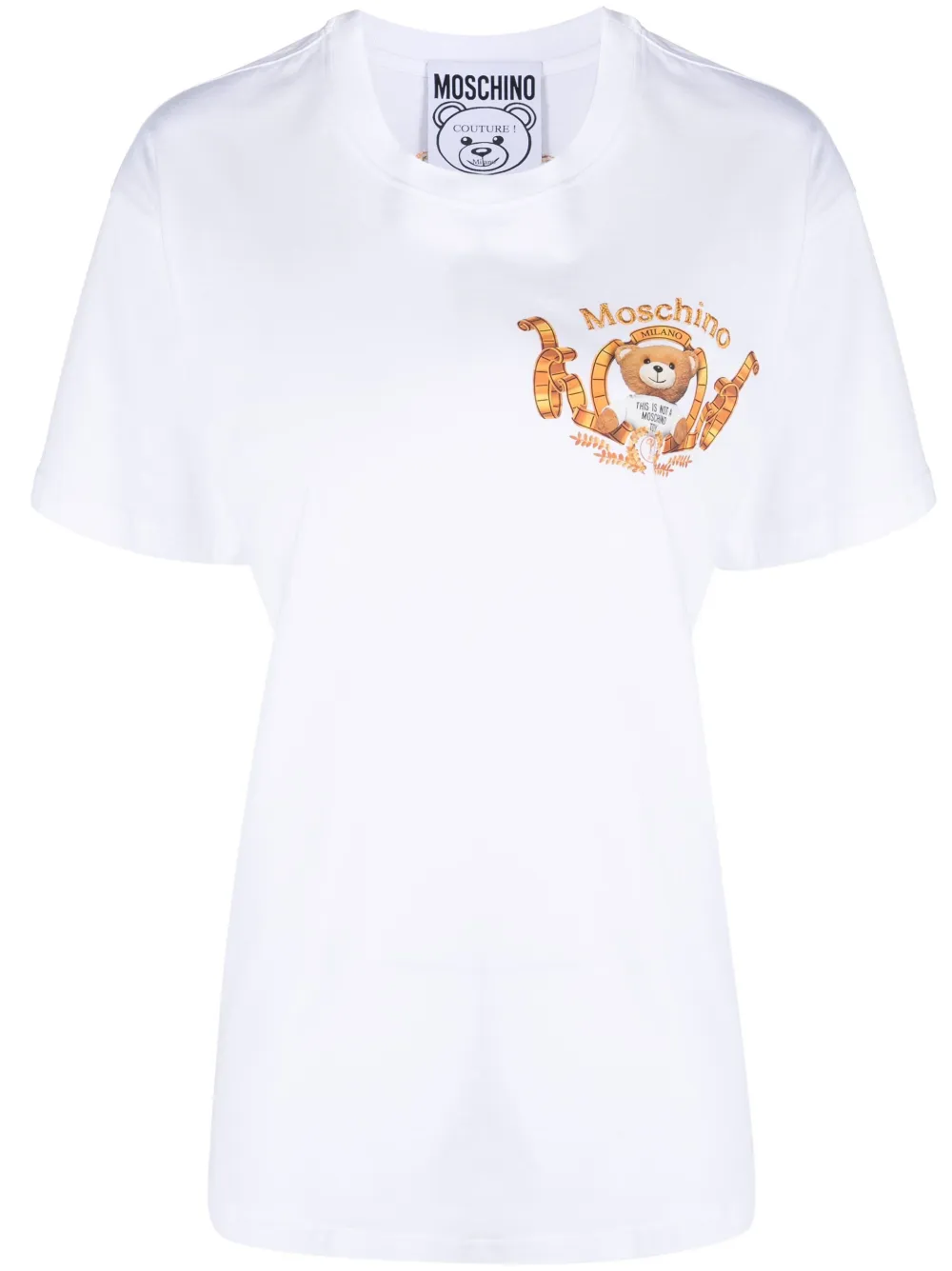 

Moschino logo print cotton T-shirt - White