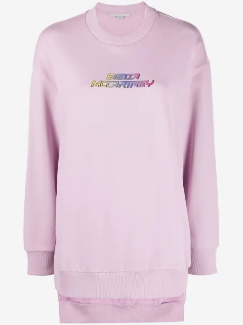 Stella McCartney logo-print side slit sweatshirt