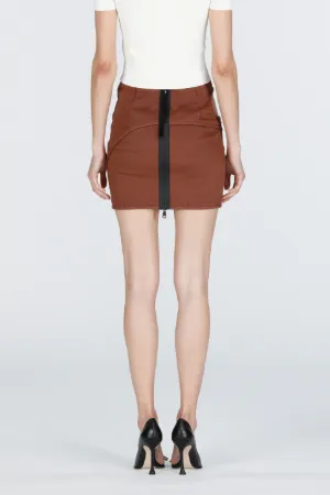 Cut-Out Panelled Mini Skirt