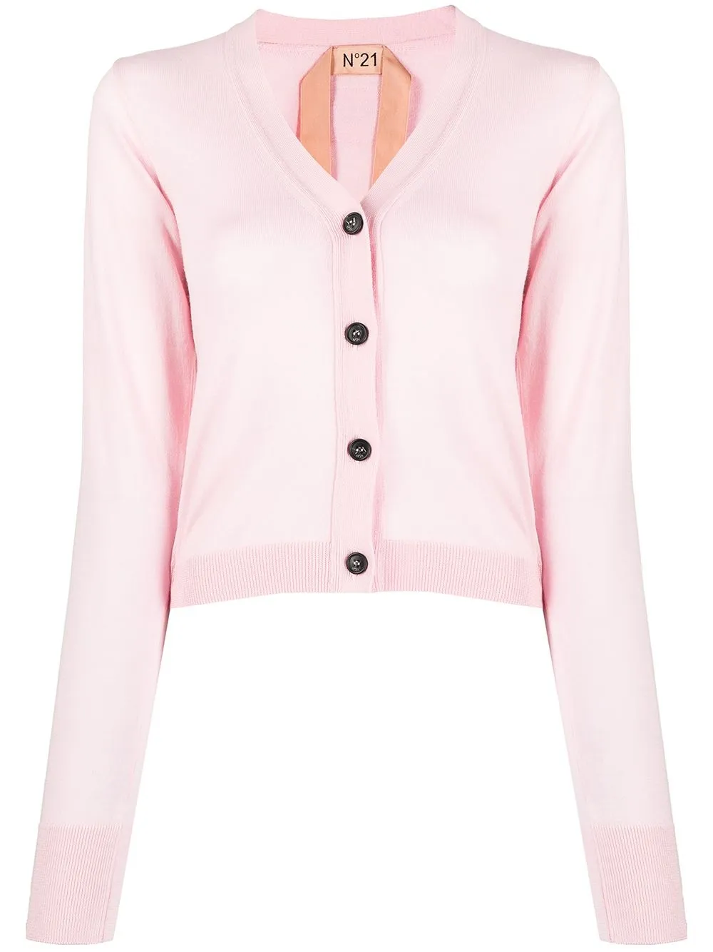 

Nº21 long-sleeved V-neck cardigan - Pink