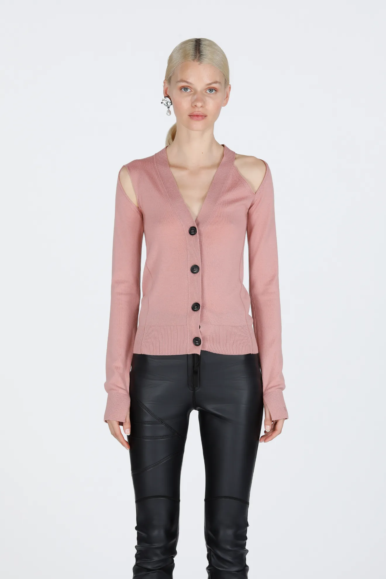 Cut-Out Cardigan in pink | N°21 