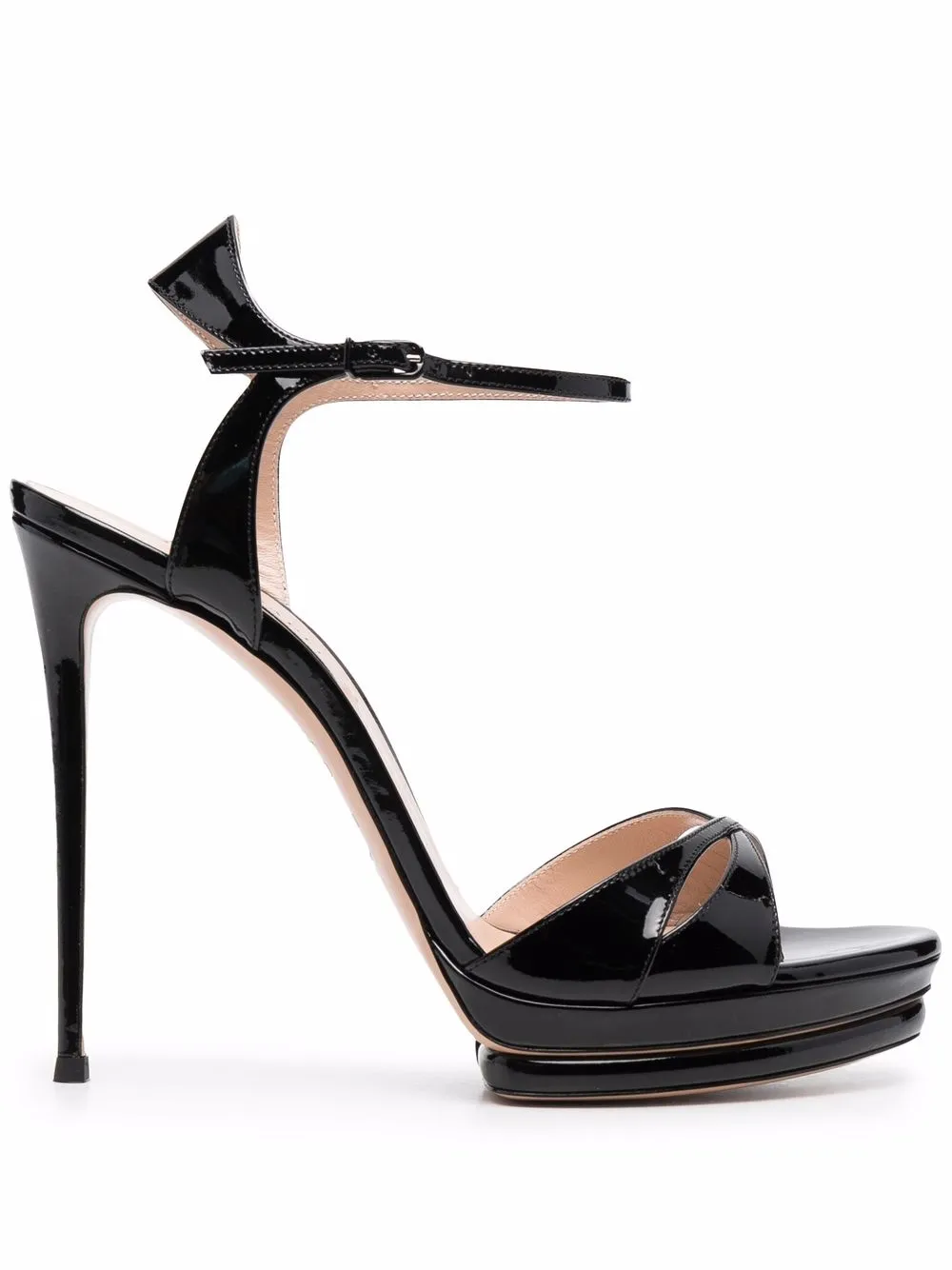 

Casadei 135mm leather sandals - Black