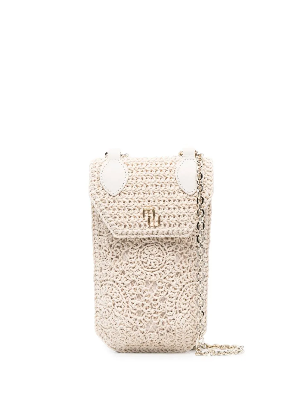 

Maje Roses crochet-design logo bag - Neutrals