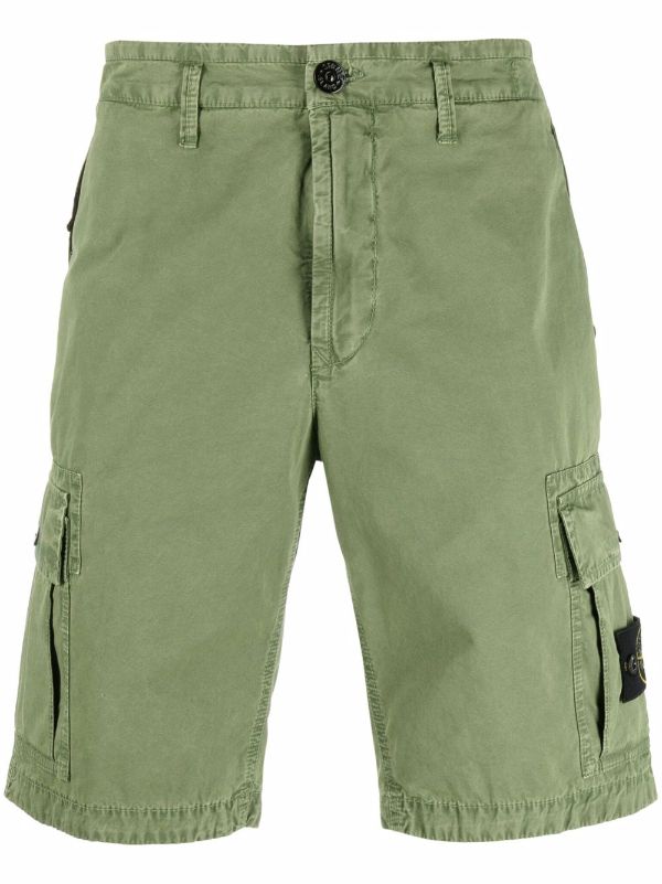 stone island patch shorts