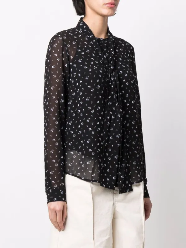 Michael kors shop floral chiffon blouse