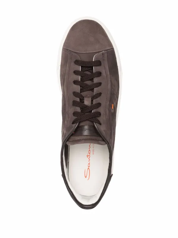 Santoni Suede low top Sneakers Farfetch