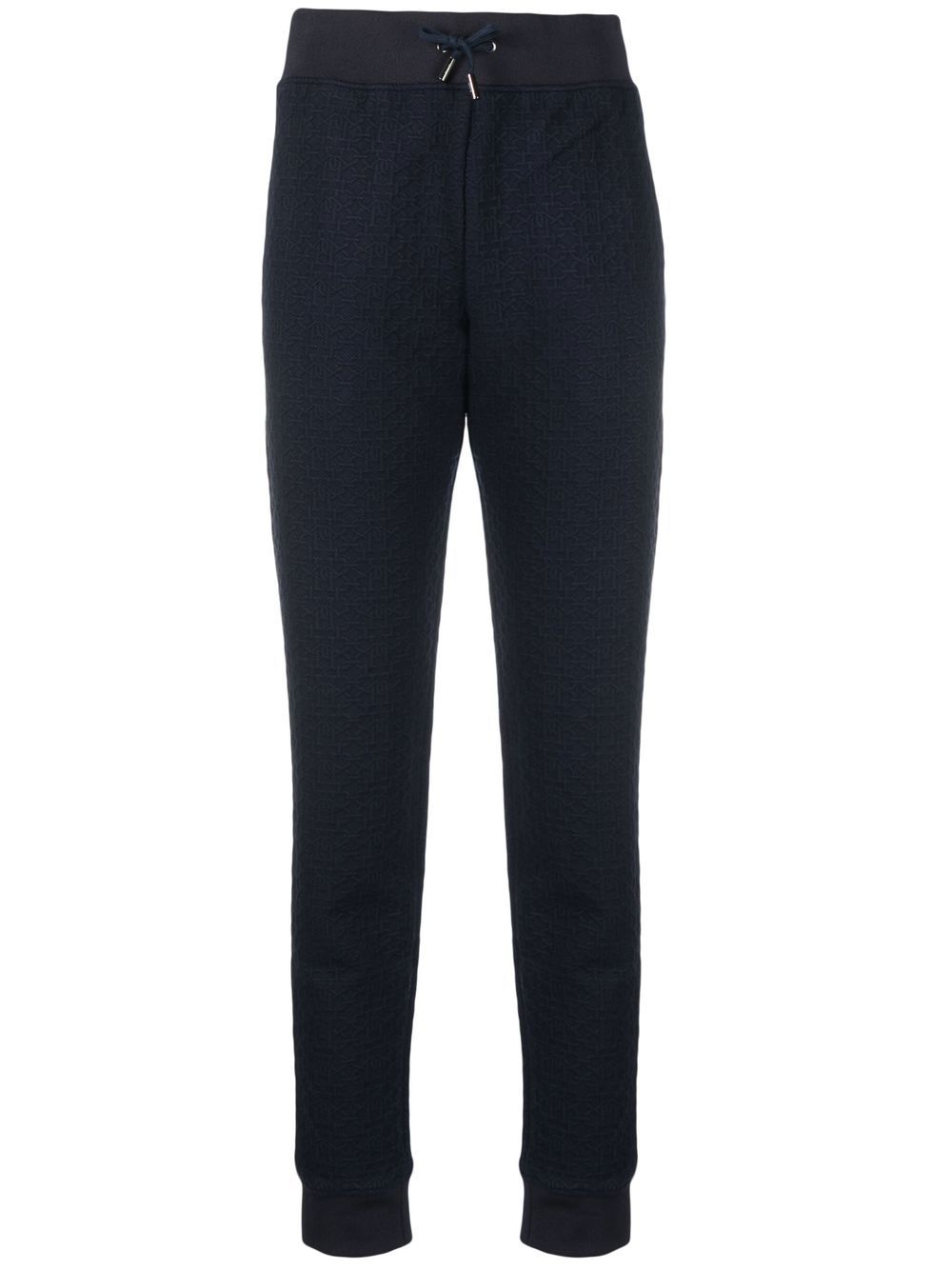 Bally Embossed-monogram Track Pants In Blue